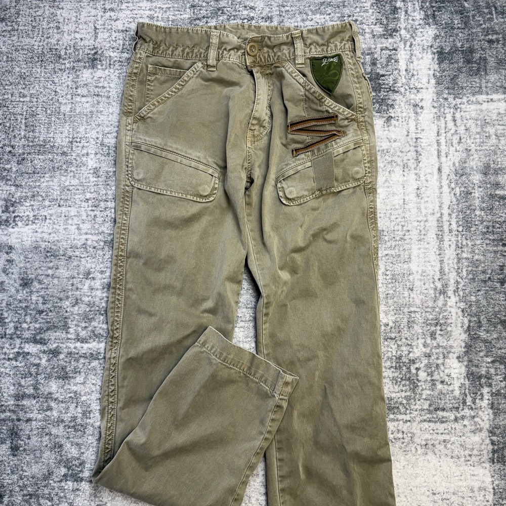 GAS‎ Cargo Pants Mens 29x32 Khaki Straight Grunge Military Surplus Cotton Twill